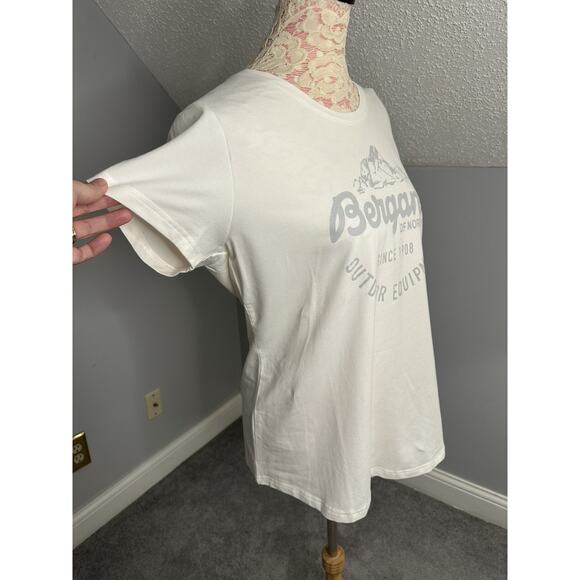 NWT Bergans of Norway Organic Cotton Women's Sz L White/Aluminum Classic W Tee - Picture 2 of 8